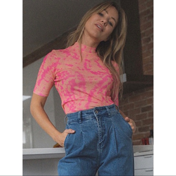 Mockneck Tie Dye Tee - Picture 2 of 4